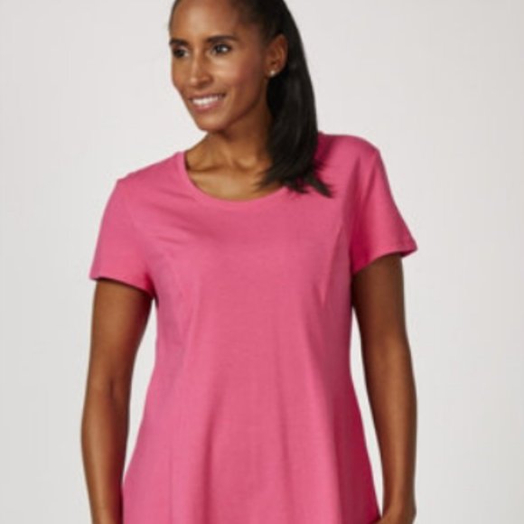 Isaac Mizrahi Live! Tops - Isaac Mizrahi Live Scoop Neck Top 1X Pink
